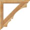 Ekena Millwork Balboa Traditional Rough Sawn Bracket w/ Offset Brace, Western Red Cedar, 6"W x 38"D x 38"H BKT0604X38X38BOA01RWR - alternate 2
